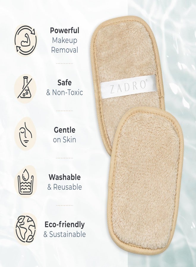 Zadro Makeup Remover Cloths 6-Pack Erase All Makeup with Just Water, Including Waterproof Mascara, Eyeliner, Foundation, Lipstick, Sunscreen, and More - Image 2